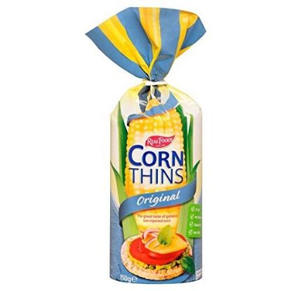 Picture of Real Foods Corn Thins Original 150gm