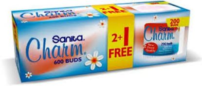 Picture of Sanita Charm Cotton Buds 200's 2+1