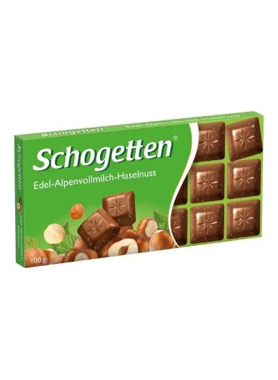 Picture of Schogetten Chocolate Alpine Milk With Hazelnuts 100gm