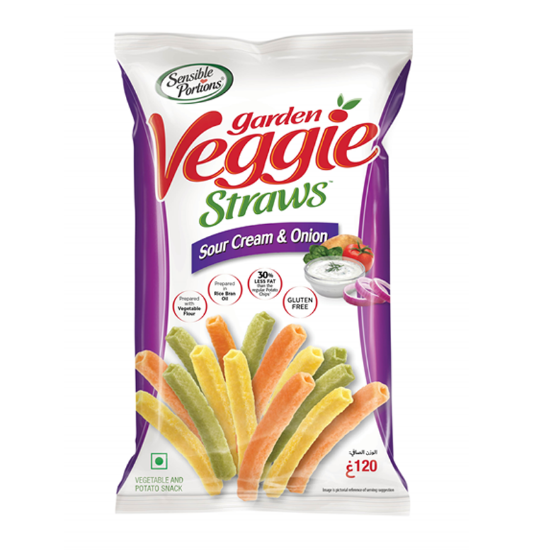 Picture of Sensible Portions Garden Veggie Straws Sour Cream And Onion 120gm