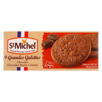 Picture of St Michel 9 Grandes Galettes Chocolate Butter Cookies 150gm