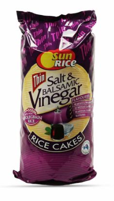 Picture of Sun Rice Thin Rice Cakes Salt & Balsamic Vinegar 195gm