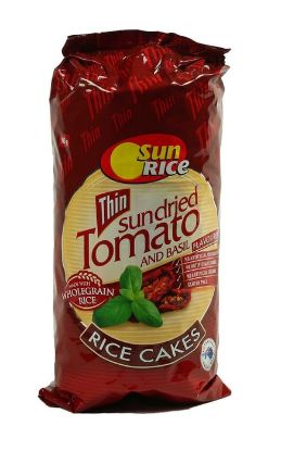 Picture of Sun Rice Thin Rice Cakes Sundried Tomato & Basil 195gm