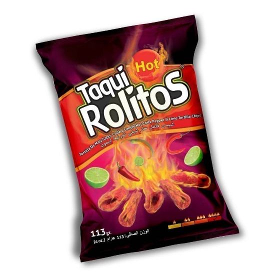 Picture of Taqui Rolitos Hot Chilli Pepper Chips 113gm