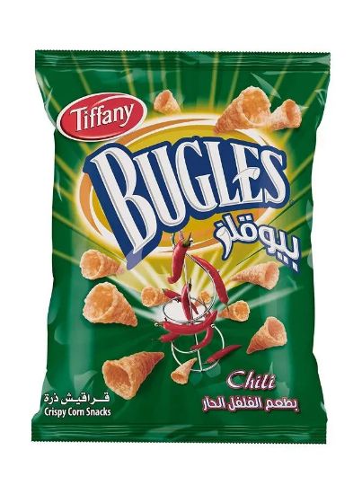 Picture of Tiffany Bugles Chili Crispy Corn Snacks 145gm