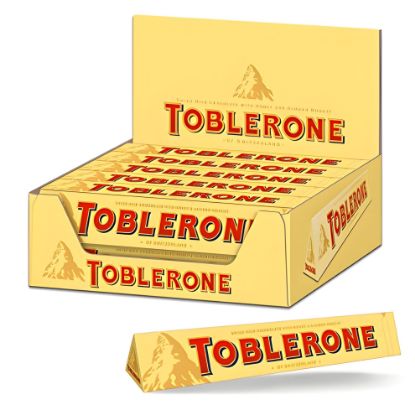 Picture of Toblerone Swiss Milk Chocolate Honey & Almond 100gm Pack of 20