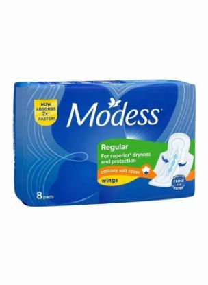 Picture of Modess Regular With Wings Cottony Soft Cover 8pads