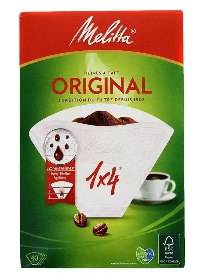 Picture of Melitta 1x4 Original Coffee Filter Paper 40's