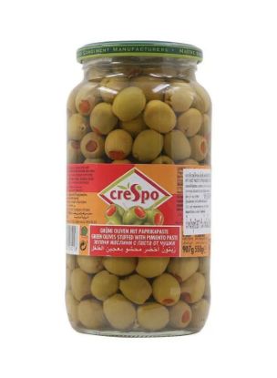 Picture of Crespo Green Olive Stuffed With Pimiento Paste 550gm