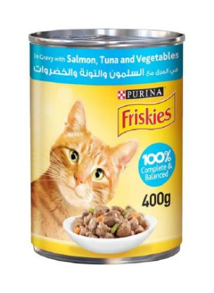 Picture of Purina Friskies Salmon Tuna & Vegetables 400gm