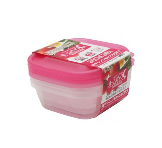 Picture of Seria Container Food C Pink 380ml Pack of 3