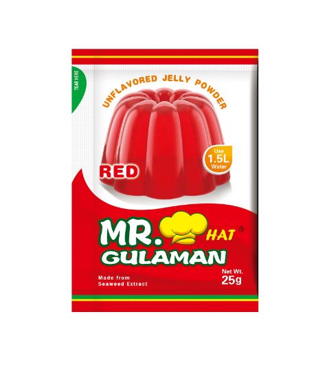 Picture of Mr. Hat Gulaman Unflavored Jelly Powder Red 25gm