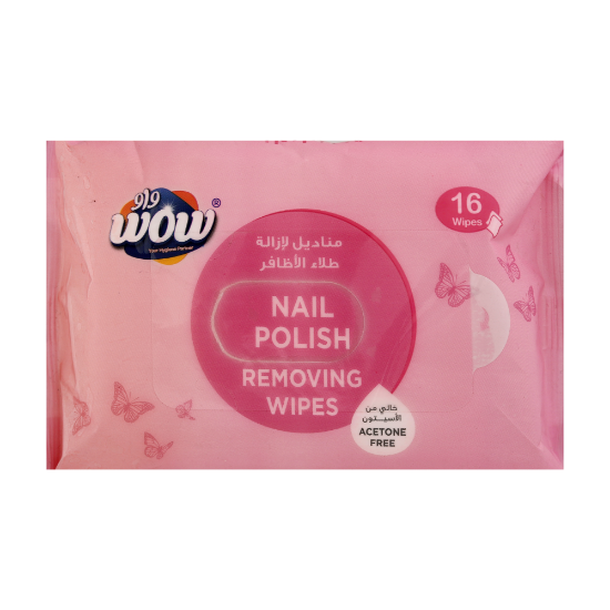 Picture of Wow Nail Polish Remover Wipes With Acetone Free 16Wipes