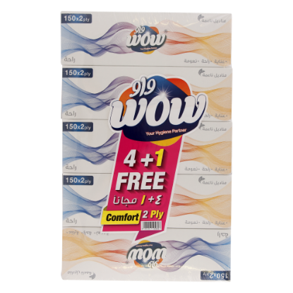 Picture of Wow Facial Tissue Comfort 5x150's