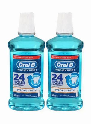 Picture of Oral-B Mouthwash for Strong Teeth (2x500ml)