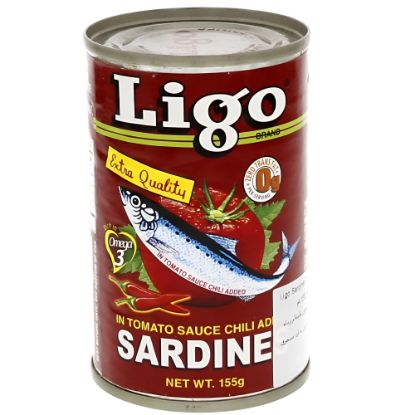 Picture of Ligo Sardines Tomato Sauce Chili Added Omega 3 155gm