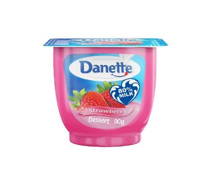 Picture of Danette Strawberry Dessert 80% Milk, 90gm