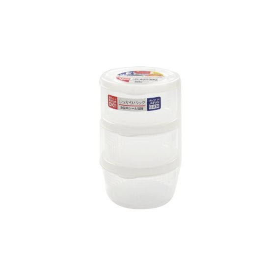 Picture of Seria Plastic Round Container 180ml Pack of 3