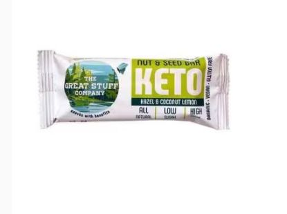 Picture of The Great Stuff Company Keto Nut & Seed Bar Hazel & Coconut Lemon 40gm