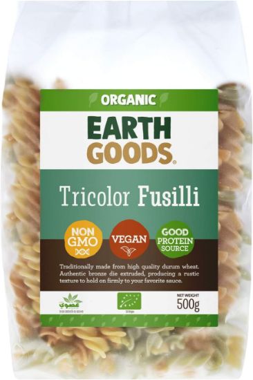 Picture of Earth Goods Organic Tricolor Fusilli NongmO Vegan & Good Protien Source 500gm