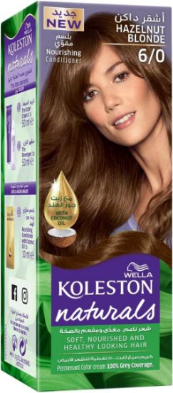 Picture of Wella Koleston Naturals Permanent Hair Color Creme 6/0 Hazelnut Blonde 1pc