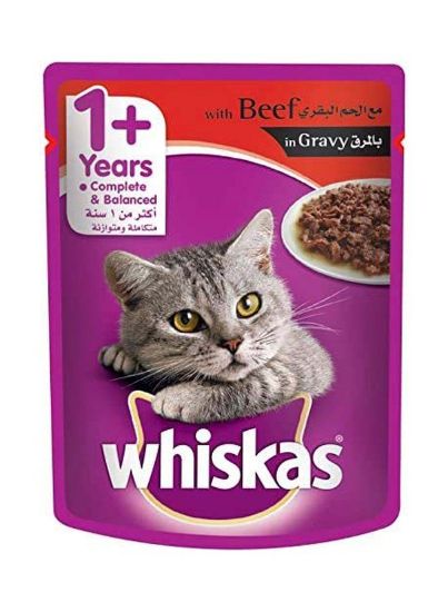 Picture of Whiskas Cat Food Beef Liver in Gravy 80gm