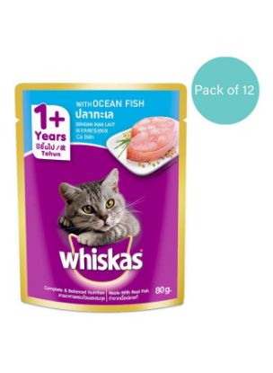 Picture of Whiskas Cat Food Ocean Fish 12x80gm