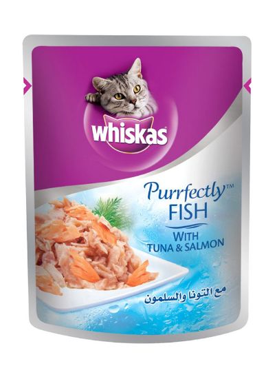 Picture of Whiskas Cat Food Perfectly Tuna & Salmon 85gm