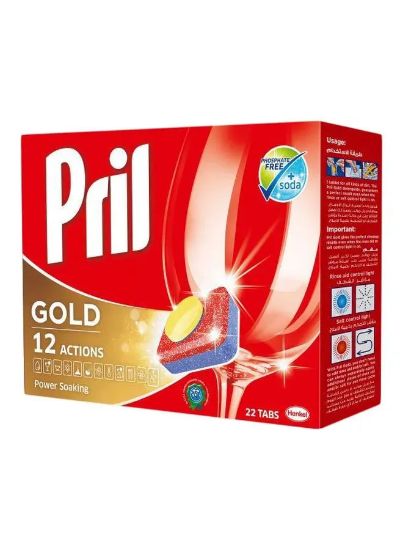 Picture of Pril Gold 12 Action Extra Power Tabs 418gm