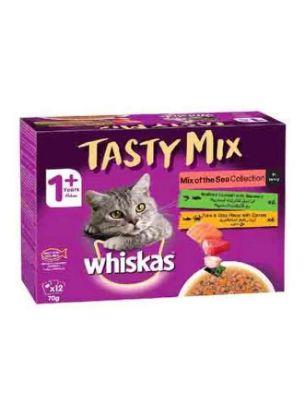 Picture of Whiskas Tasty Mix Seafood 70gm