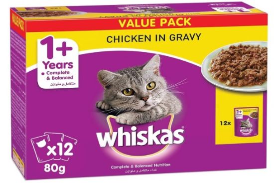 Picture of Whiskas Cat Food Chicken in Gravy 80gm