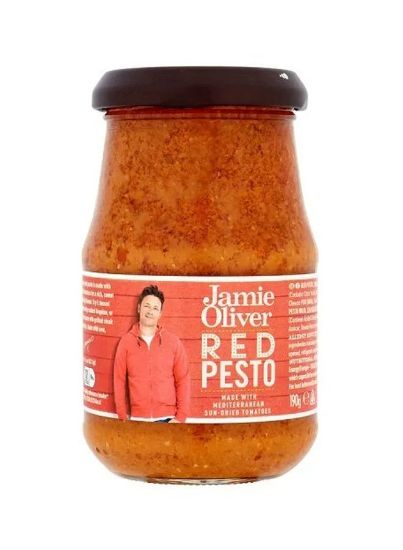 Picture of Jamie Oliver Red Pesto Made With Mediterranean Sun Dried Tomatoes 190gm