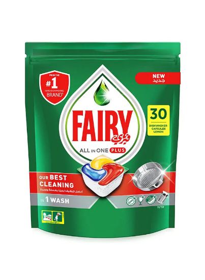 Picture of Fairy Dishwashing Capsules All In One Plus Lemon 30's