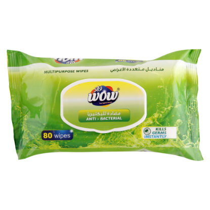 Picture of Wow Wipes Multi Purpose Antibacterial 80pc