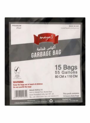 Picture of Maya's Garbage Bags Black 15Bags