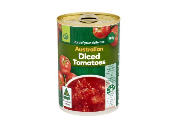 Picture of Woolworths Diced Australian Tomatoes 400gm