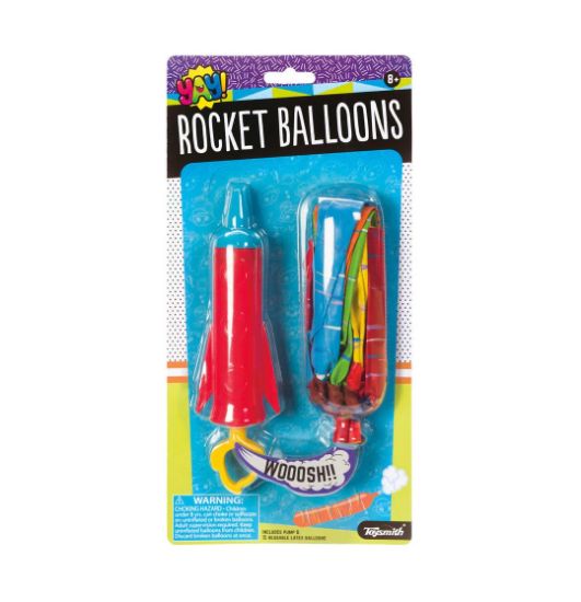 Picture of Rocket Slim Balloon With Air Pump Assorted Color 1pc