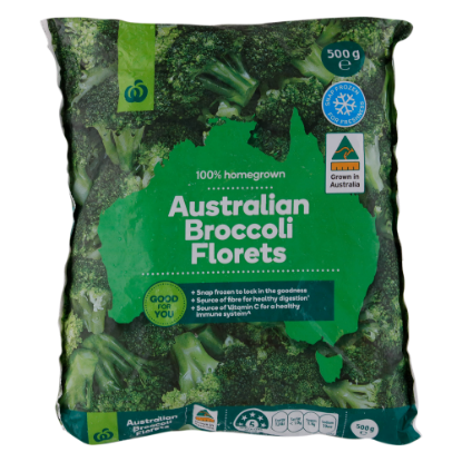 Picture of Woolworth's Frozen Australian Broccoli Florets 500gm