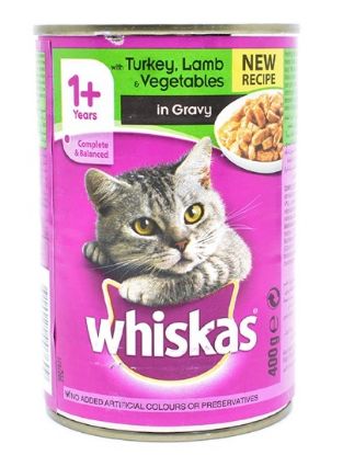 Picture of Whiskas Lamb,Turkey & Vegetable in Gravy 400gm