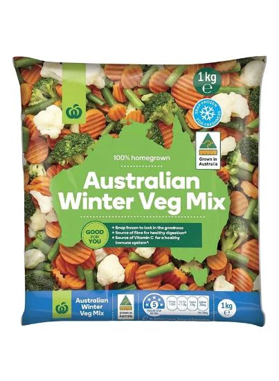 Picture of Woolworths Frozen Mixed Vegetables Winter Australian 1kg