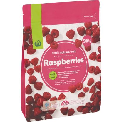 Picture of Woolworths Frozen Raspberries 500gm