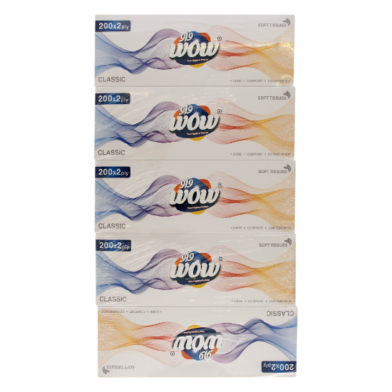 Picture of Wow Facial Tissue Classic 5x200''s