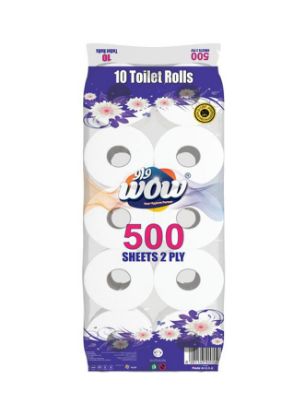 Picture of Wow Toilet Roll 500 Sheets 10's