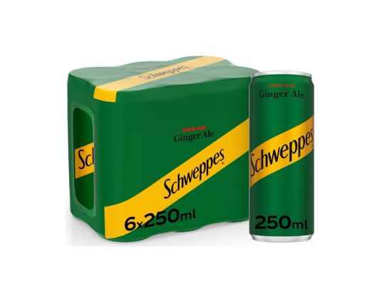 Picture of Schweppes Ginger Ale Can 6x250ml