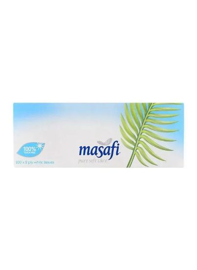 Picture of Masafi White Tissue Facial Pure Soft Care 2 Ply 200's 1Pack