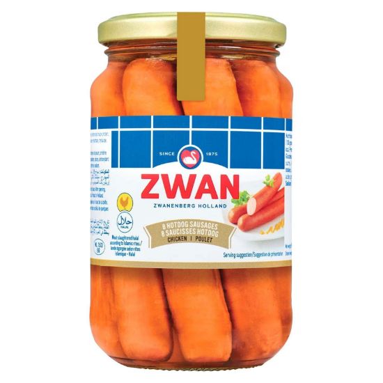 Picture of Zwan 8 Hot Dog Chicken Sausages 270gm