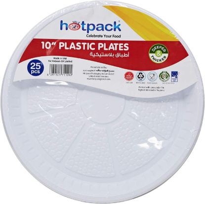 Picture of Hotpack Plastic Plate Round 10" 25's