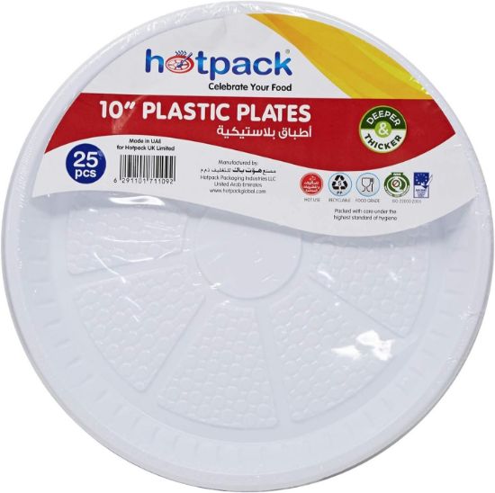 Picture of Hotpack Plastic Plate Round 10" 25's