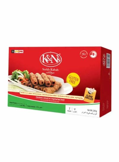 Picture of K&N's Frozen Chicken Sheekh Kabab 7Piece Gluten Free 205gm