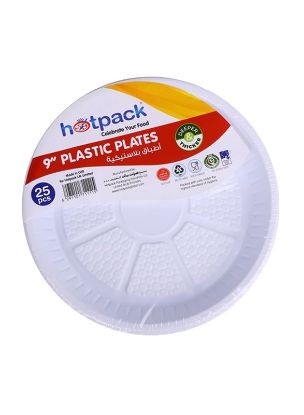 Picture of Hotpack Plastic Plate Round 9" 25's